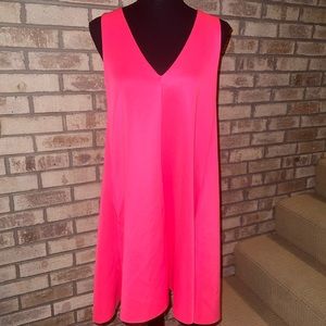 neon pink dress w pockets